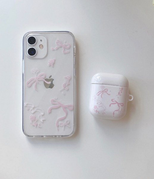 [Romantic Mood] Ribbon Bow Airpods Case