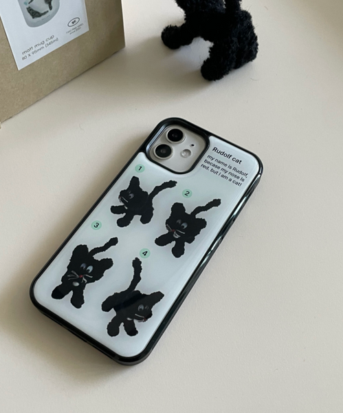 [two paw yard.] Rudolf Cat Epoxy Phone Case