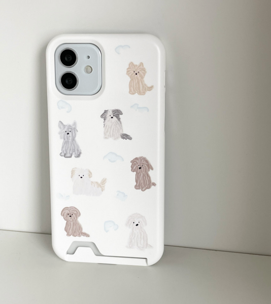 [two paw yard.] Little Fluffy Card Case