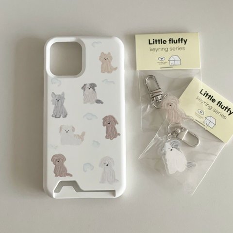 [two paw yard.] Little Fluffy Card Case