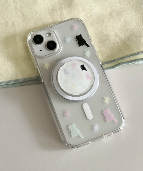 [two paw yard.] Pastel Cat MagSafe Case