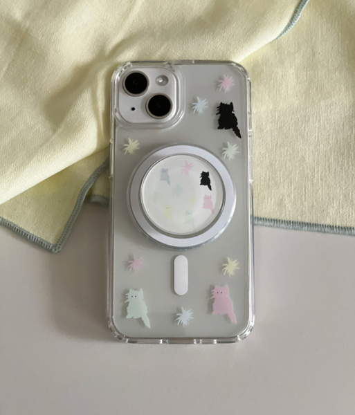 [two paw yard.] Pastel Cat MagSafe Case