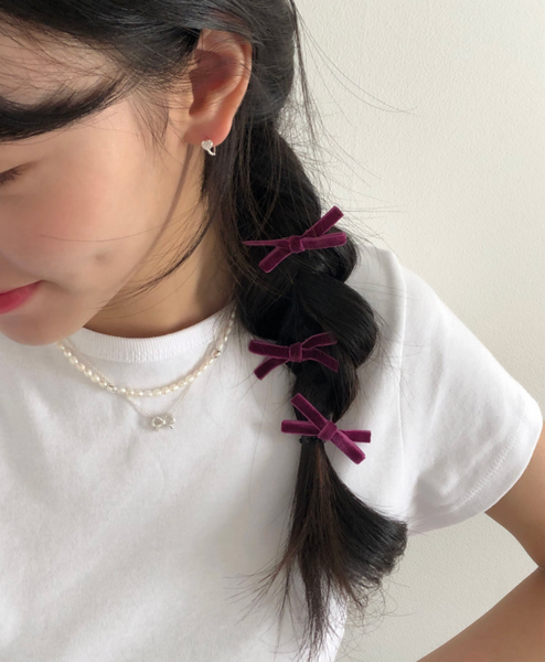 [DUNGEUREON] Mini Ribbon Hairpin (3ea)