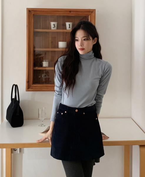 [SLOWAND] Symbol Corduroy Miniskirt