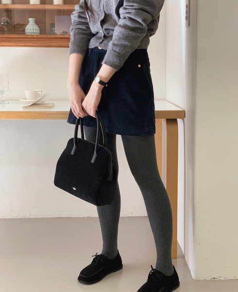 [SLOWAND] Symbol Corduroy Miniskirt