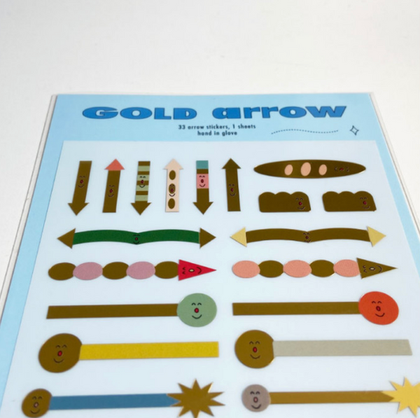 [HAND IN GLOVE] Gold Arrow Sticker