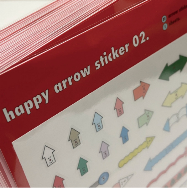 [HAND IN GLOVE] Happy Arrow Sticker 02