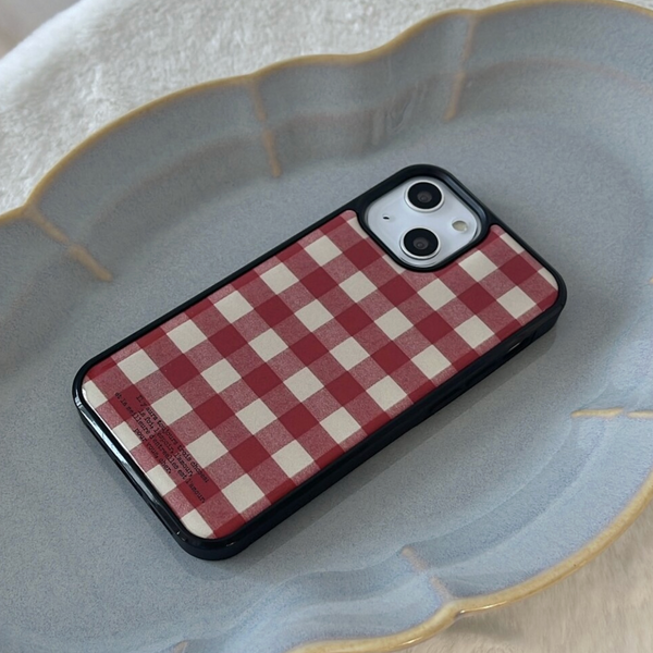 [dear my muse.] Red Checker Board Epoxy Phone Case