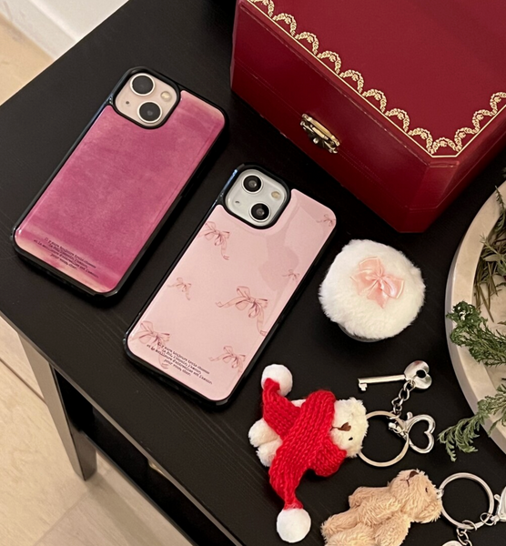 [dear my muse.] Pink Ribbon Epoxy Phone Case