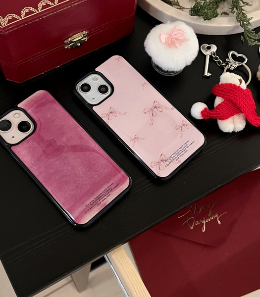 [dear my muse.] Pink Ribbon Epoxy Phone Case