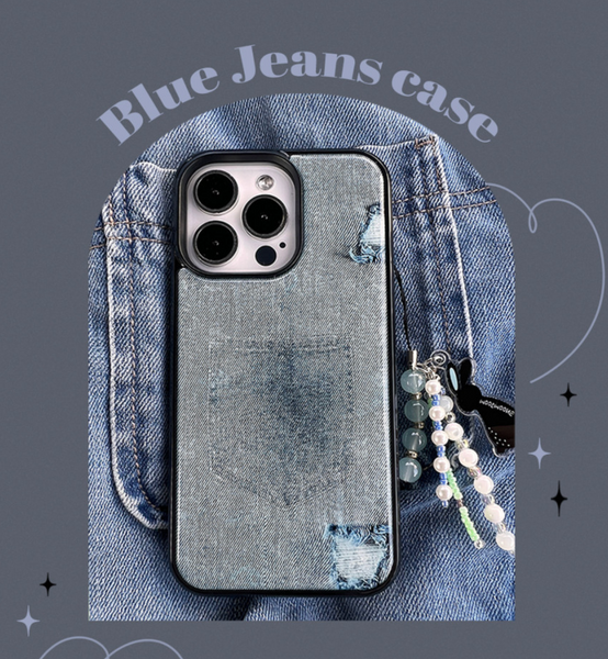 [moodmoons] Blue Jeans Epoxy Phone Case