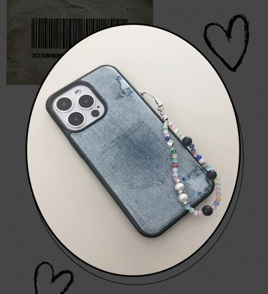 [moodmoons] Blue Jeans Epoxy Phone Case