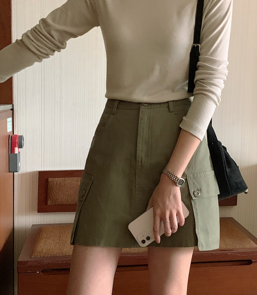 [FROM HEAD TO TOE] Cargo Mini Skirt