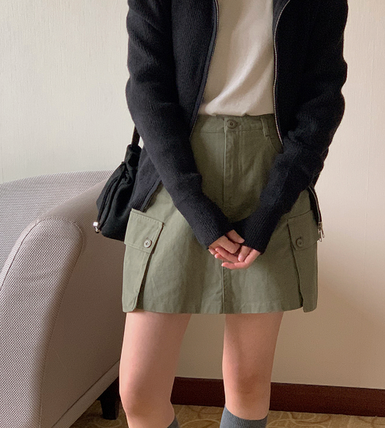 [FROM HEAD TO TOE] Cargo Mini Skirt