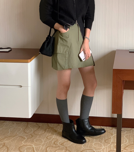 [FROM HEAD TO TOE] Cargo Mini Skirt