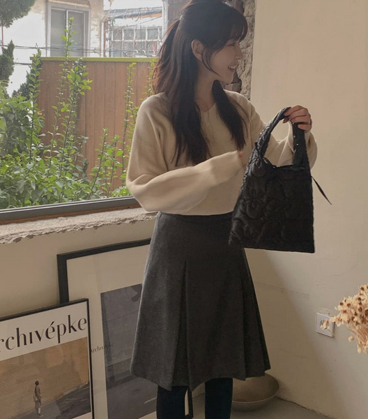 [CHERRYKOKO] Molly V-Neck Back Ribbon Knitwear