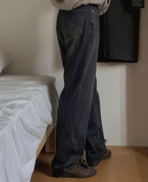 [SLOWAND] # SLOWMADE TODAY Dark Blue Napping Denim Pants