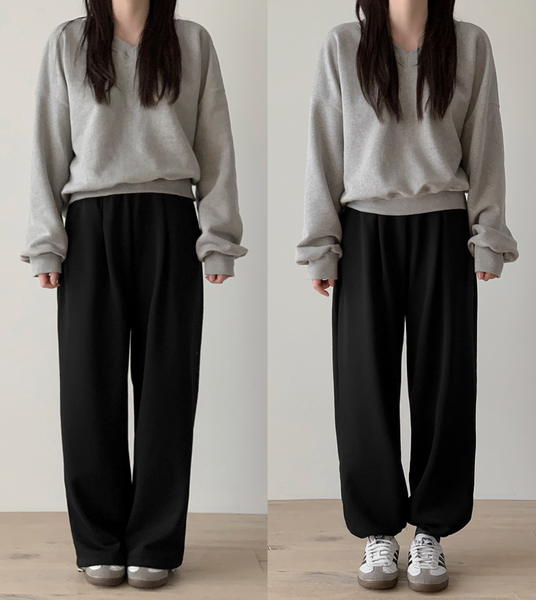 [SLOWAND] # SLOWMADE Winter Two Way Jogger Fleece-Lined Pants