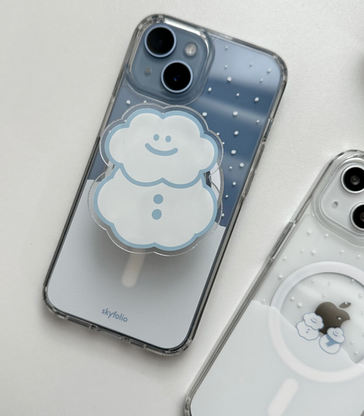 [skyfolio] Cloud Snowman MagSafe Clear Hard Phone Case