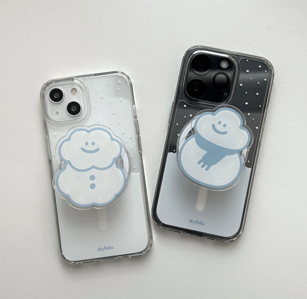 [skyfolio] Cloud Snowman MagSafe Clear Hard Phone Case