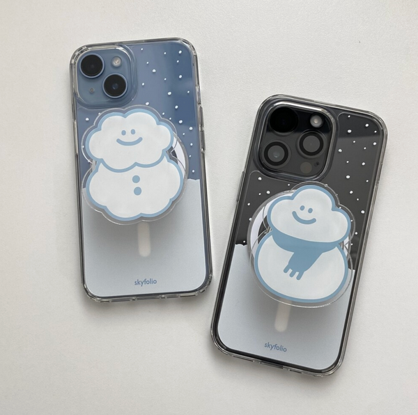 [skyfolio] Cloud Snowman MagSafe Grip Tok