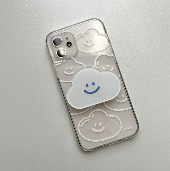 [skyfolio] White Cloud Acrylic Grip Tok