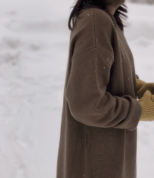 [SLOWAND] # SLOWMADE Smooth Washable Turtleneck Knit Dress