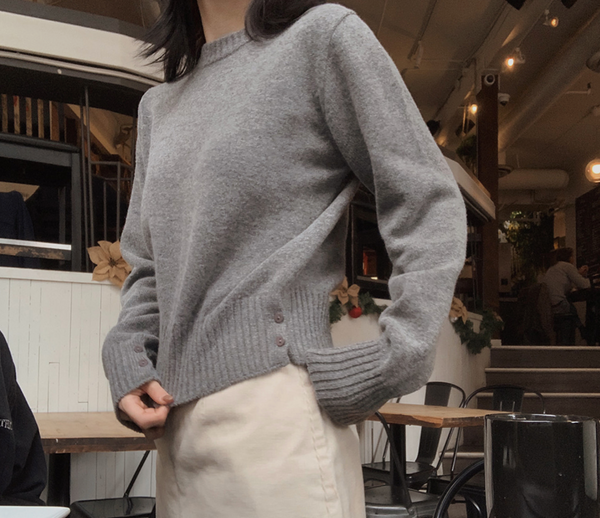 [SLOWAND] # SLOWMADE Amber Cash Fine Wool Detail Knitwear