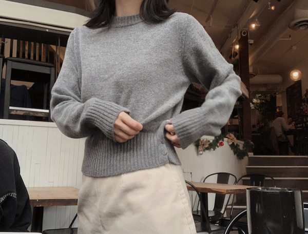 [SLOWAND] # SLOWMADE Amber Cash Fine Wool Detail Knitwear