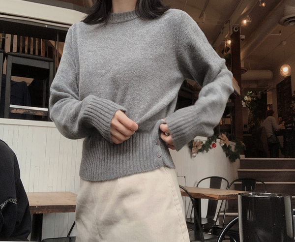 [SLOWAND] # SLOWMADE Amber Cash Fine Wool Detail Knitwear