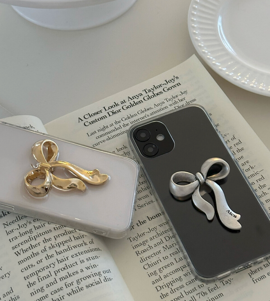 [Aicu Studio] Our Ribbon Silver Phone Case (PRE-ORDER)