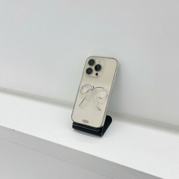 [Aicu Studio] Silver Ribbon Phone Case (PRE-ORDER)