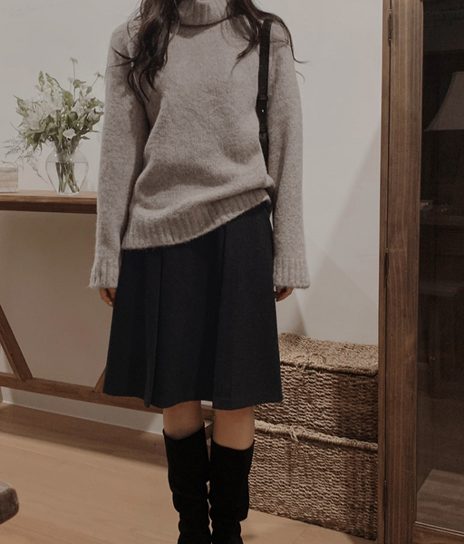 [SLOWAND] Soft Loose Fit Turtleneck Knitwear