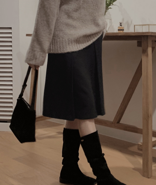 [SLOWAND] Soft Loose Fit Turtleneck Knitwear