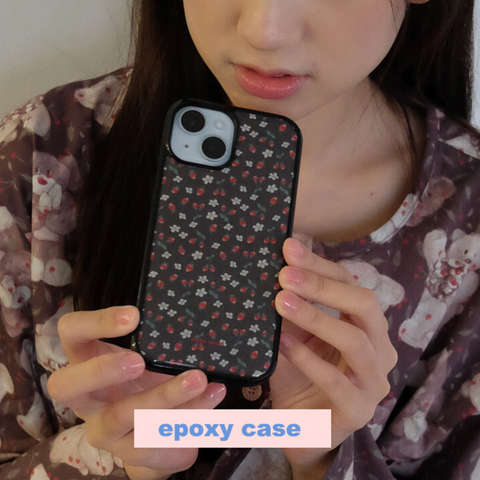 [muse mood] Strawberry Brownie Epoxy Phone Case