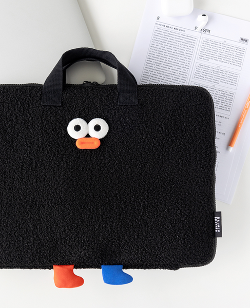 (現貨) - [Brunch Brother] Pompom Boucle Laptop Case 15" (Black)