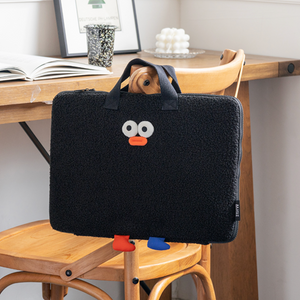 (現貨) - [Brunch Brother] Pompom Boucle Laptop Case 15" (Black)