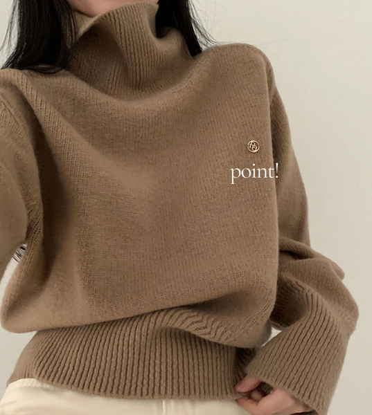 [CREAM CHEESE] Soft Turtleneck Knitwear