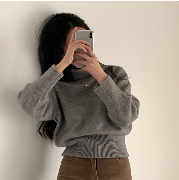 [CREAM CHEESE] Soft Turtleneck Knitwear