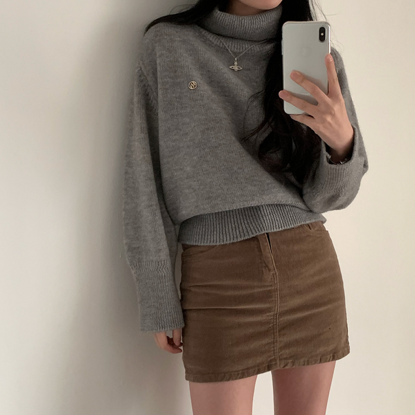 [CREAM CHEESE] Soft Turtleneck Knitwear