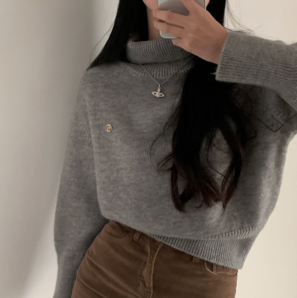 [CREAM CHEESE] Soft Turtleneck Knitwear