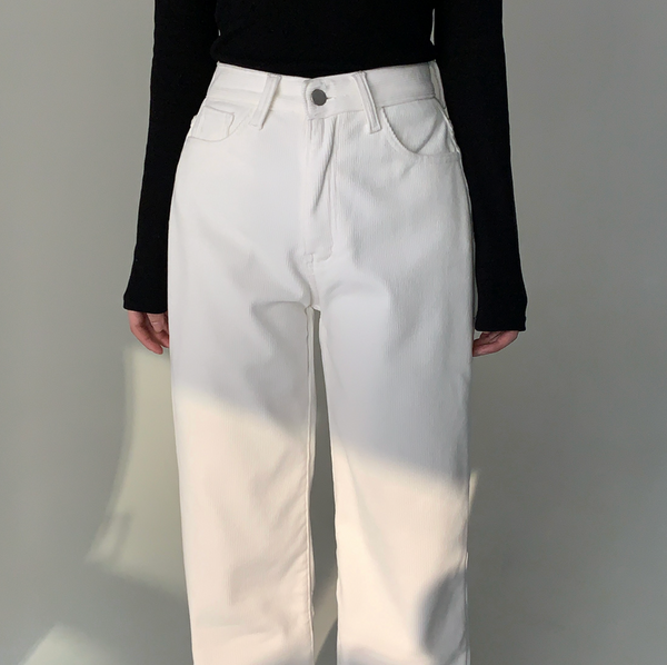 [CREAM CHEESE] Winter Napping Corduroy Wide Pants