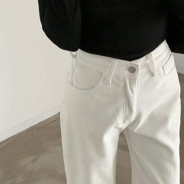 [CREAM CHEESE] Winter Napping Corduroy Wide Pants