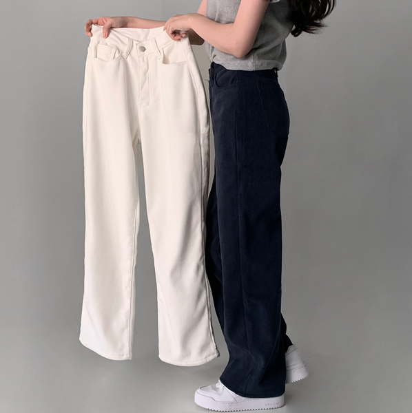 [CREAM CHEESE] Winter Napping Corduroy Wide Pants