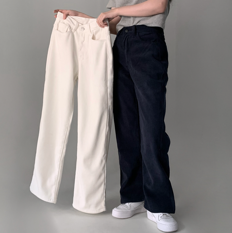 [CREAM CHEESE] Winter Napping Corduroy Wide Pants