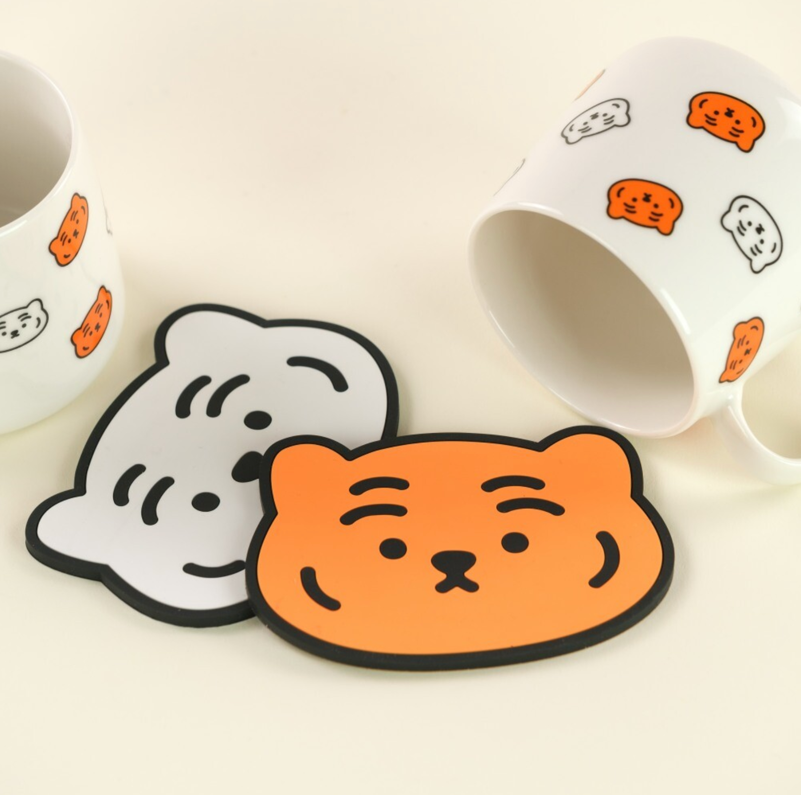 [MUZIK TIGER] Tiger PVC Cup Coasters