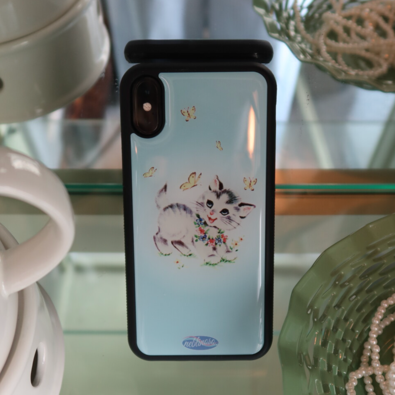 [neblinoso] Blue Cat Epoxy Phone Case