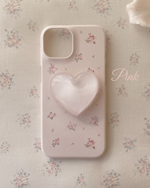 [Romantic Mood] Rose Letter Glossy Hard Phone Case