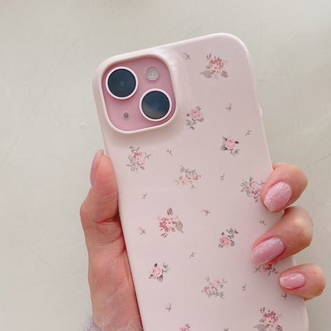 [Romantic Mood] Rose Letter Glossy Hard Phone Case