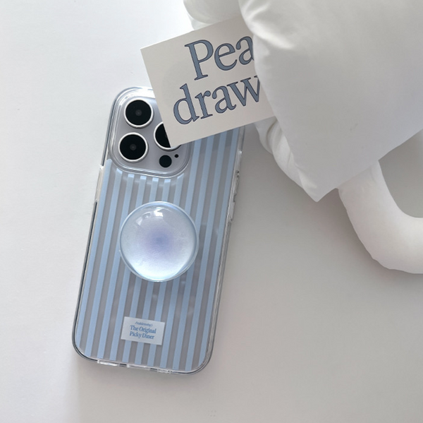 [Peakdrawing] Slim Sky Stripe Jelly Hard Case